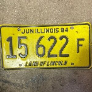Vintage Illinois License Plate